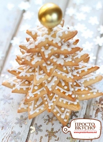 Просто&Вкусно - Biscuiți de Crăciun - Brăduţ de biscuiți