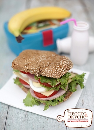 Просто&Вкусно - Детские блюда - Многослойный бутерброд