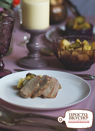 Просто&Вкусно - Салаты - Немецкий картофельный салат с пряной свининой