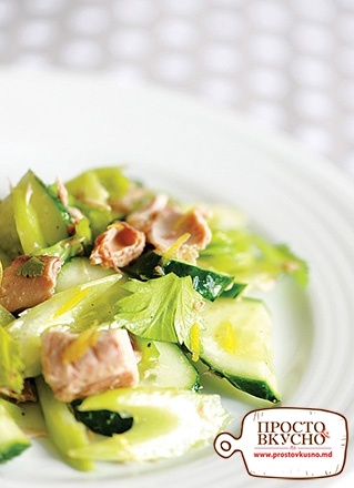 Просто&Вкусно - Салаты - Зеленый салат с тунцом