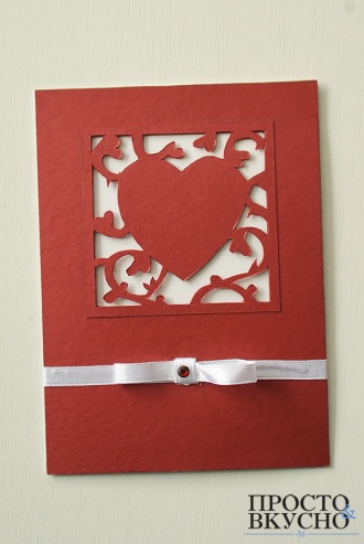 Просто&Вкусно - Felicitări de Ziua îndrăgostiților - Card Valentine „Inimă ajurată„ 
