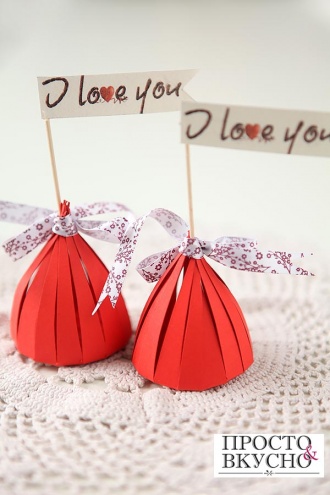 Просто&Вкусно - Упаковка подарков на день Влюбленных - Конфеты с признанием