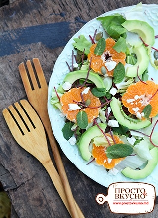 Просто&Вкусно - Salate - Salată cu avocado și mandarine