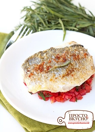 Просто&Вкусно - Рыба и морепродукты - Дорада на подушке из томатов и эстрагона