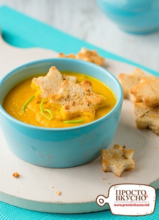 Просто&Вкусно - Супы - Суп-крем из моркови с пряными гренками