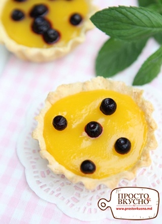 Просто&Вкусно - Десерты - Тарталетки с лимонным курдом и черникой