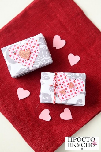Просто&Вкусно - Упаковка подарков на день Влюбленных - Упаковка в розово-серых тонах