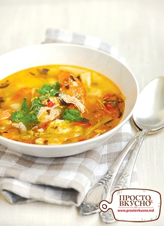 Просто&Вкусно - Супы - Суп с морепродуктами и клёцками