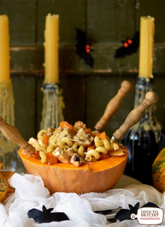 Просто&Вкусно - Основные блюда на Хеллоуин - Паста с тыквой и куриной грудкой