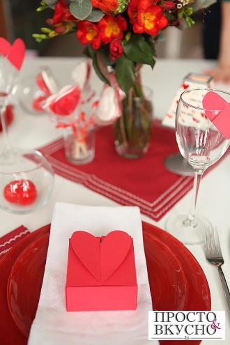 Просто&Вкусно - Украшение стола на день Влюбленных - Подарочек в тарелке