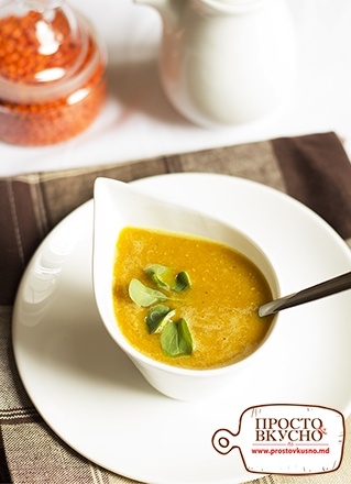 Просто&Вкусно - Вегетарианские блюда - Суп пюре из чечевицы с морковью