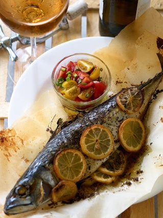 Просто&Вкусно - Рыба и морепродукты - Скумбрия, запеченная на гриле с лимонами и травами