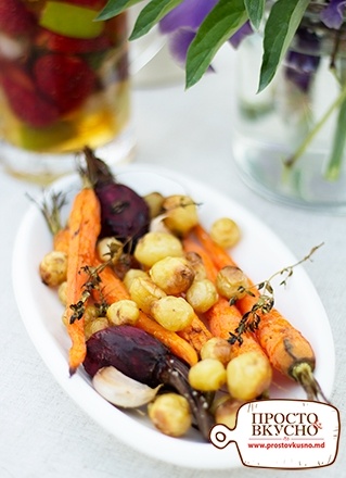 Просто&Вкусно - Закуски - Запеченные овощи с чесноком и травами на гарнир