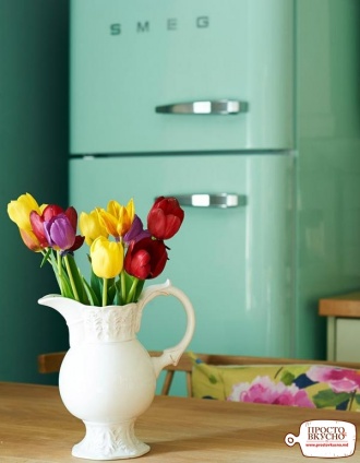 Просто&Вкусно - Идеи для интерьера - Яркий холодильник в интерьере вашей кухни