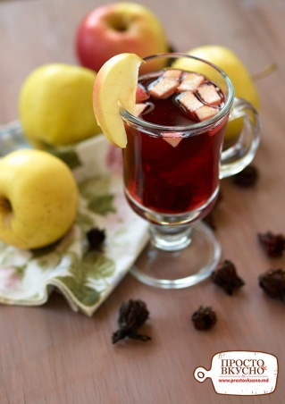 Просто&Вкусно - Напитки - Каркаде с яблоком и мятой