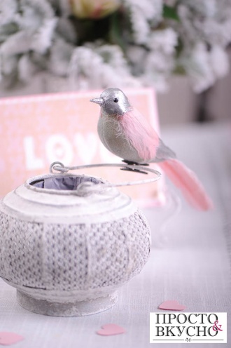 Просто&Вкусно - Украшение стола на день Влюбленных - Декоративная птичка